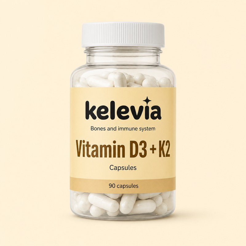 Vitamin D3 + K2, 90 capsules